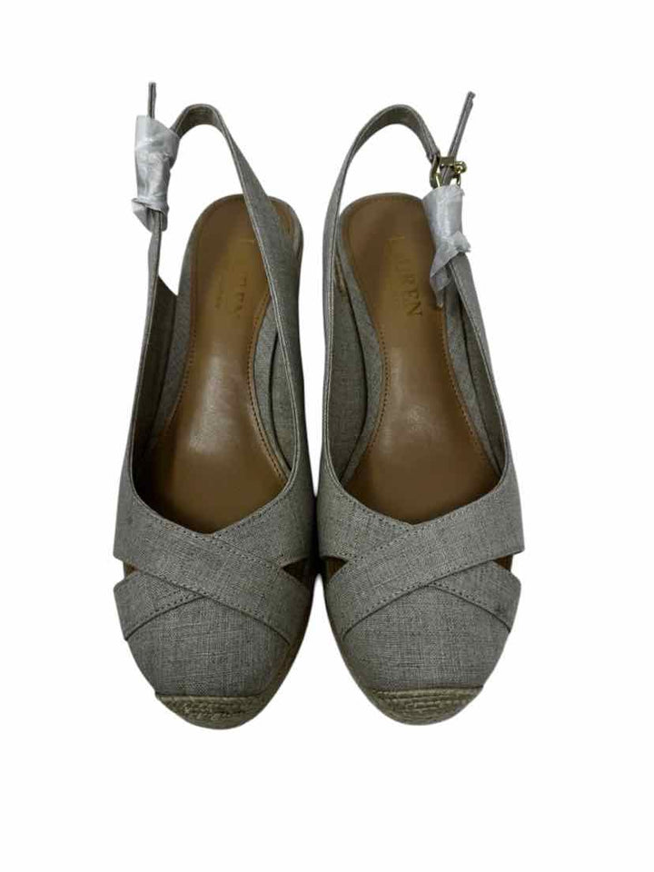 Shoe Size 7.5 RALPH LAUREN Tan Linen Sandals