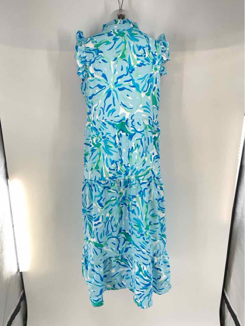 Size M Mud Pie Blue Print Dress