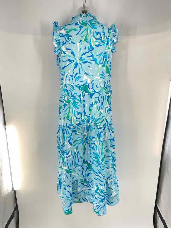 Size M Mud Pie Blue Print Dress