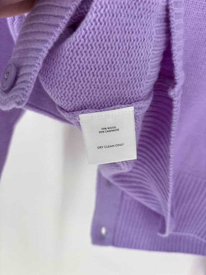 Size XS WHITE + WARREN Purple Sweater