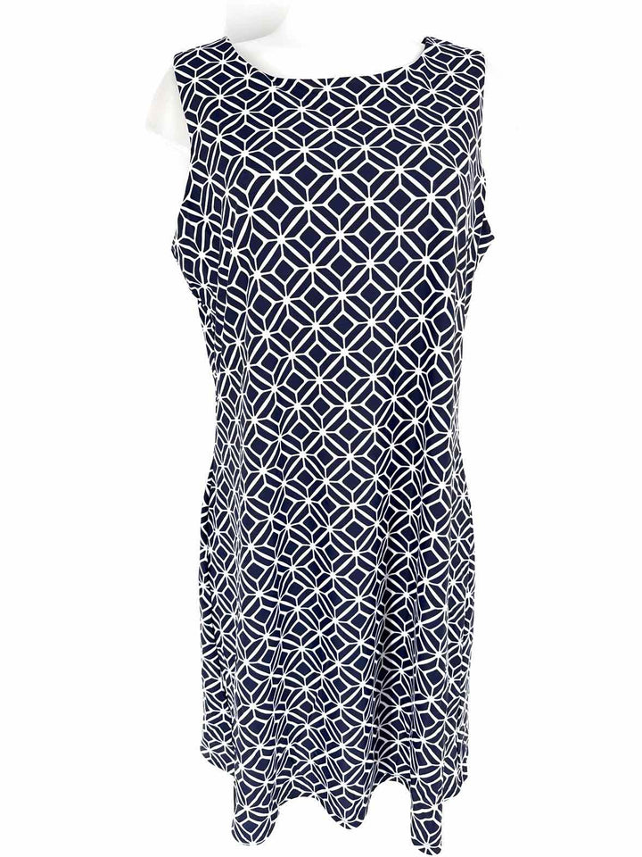 Size XL Navy Print Dress