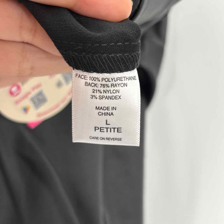 Size Petite NY & CO Black Faux Leather Pants