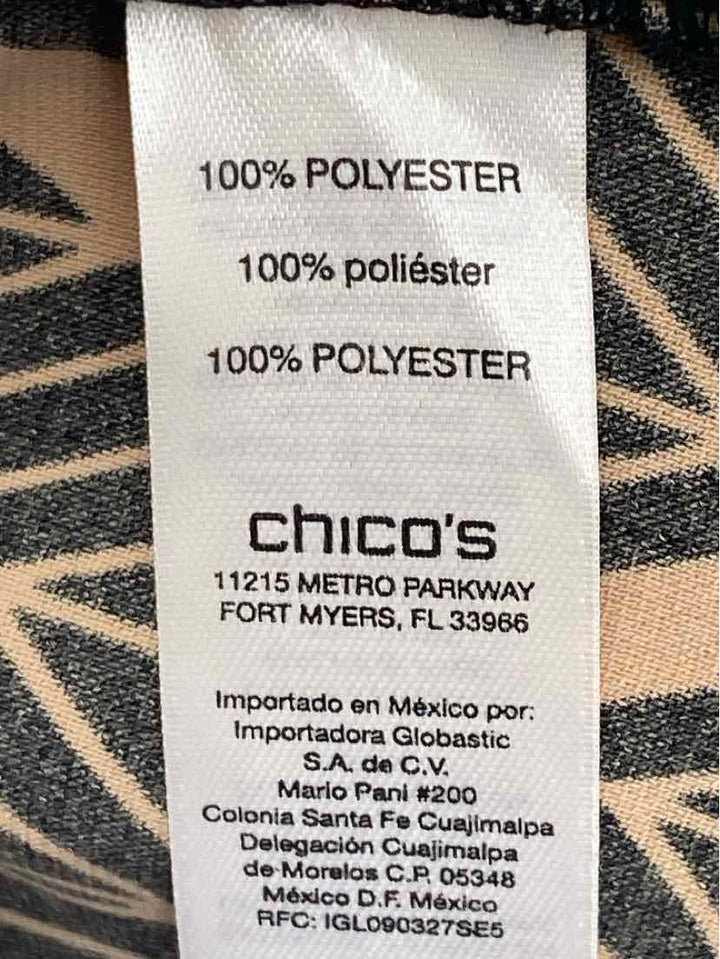Size S Chico's Black Print Pants