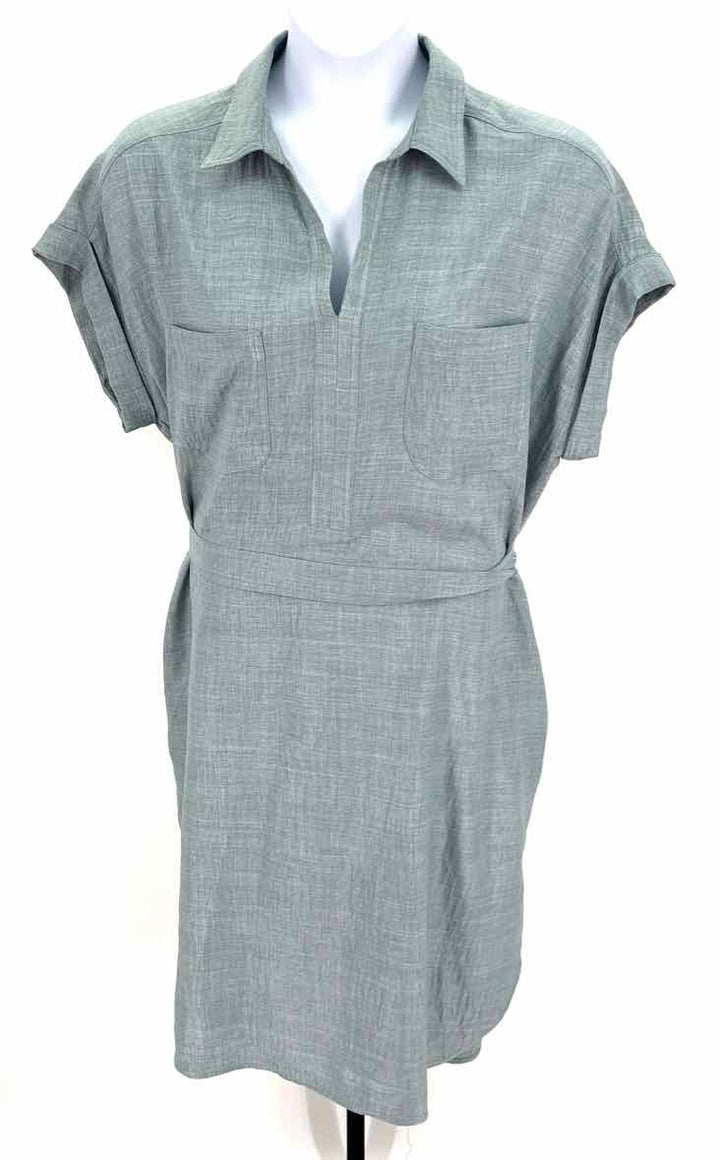 Size XL MAX STUDIO Blue Chambray Dress