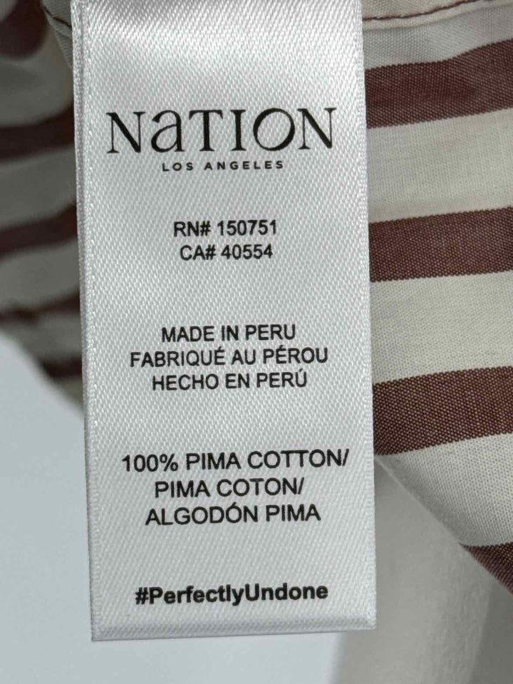 Size M NATION Brown Shirt