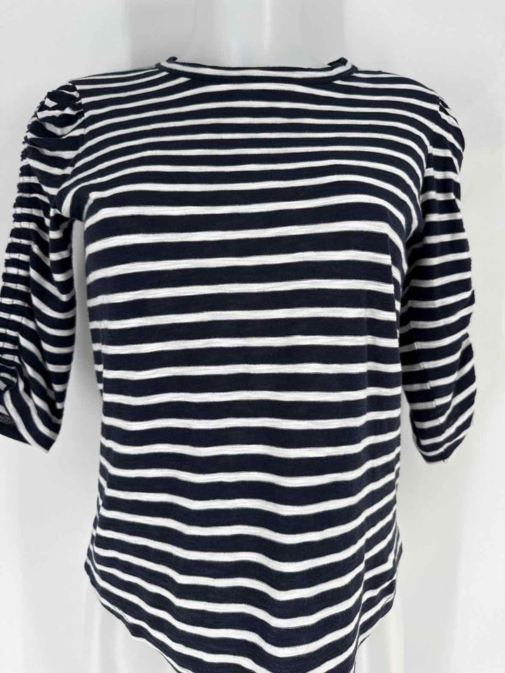 Size XS VERONICA BEARD Navy Print Shirt