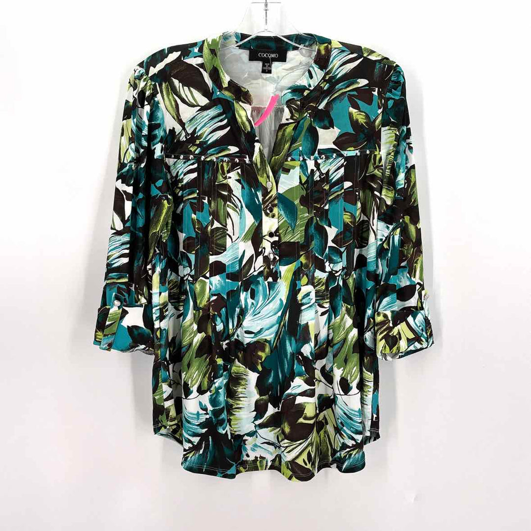 Size M Green Print Shirt