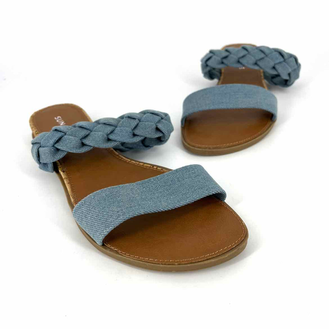 Shoe Size 7 Blue Denim Sandals