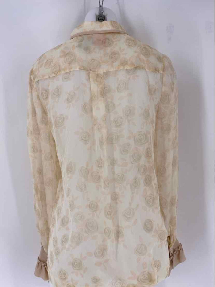 Size 8 Tory Burch Peach Shirt