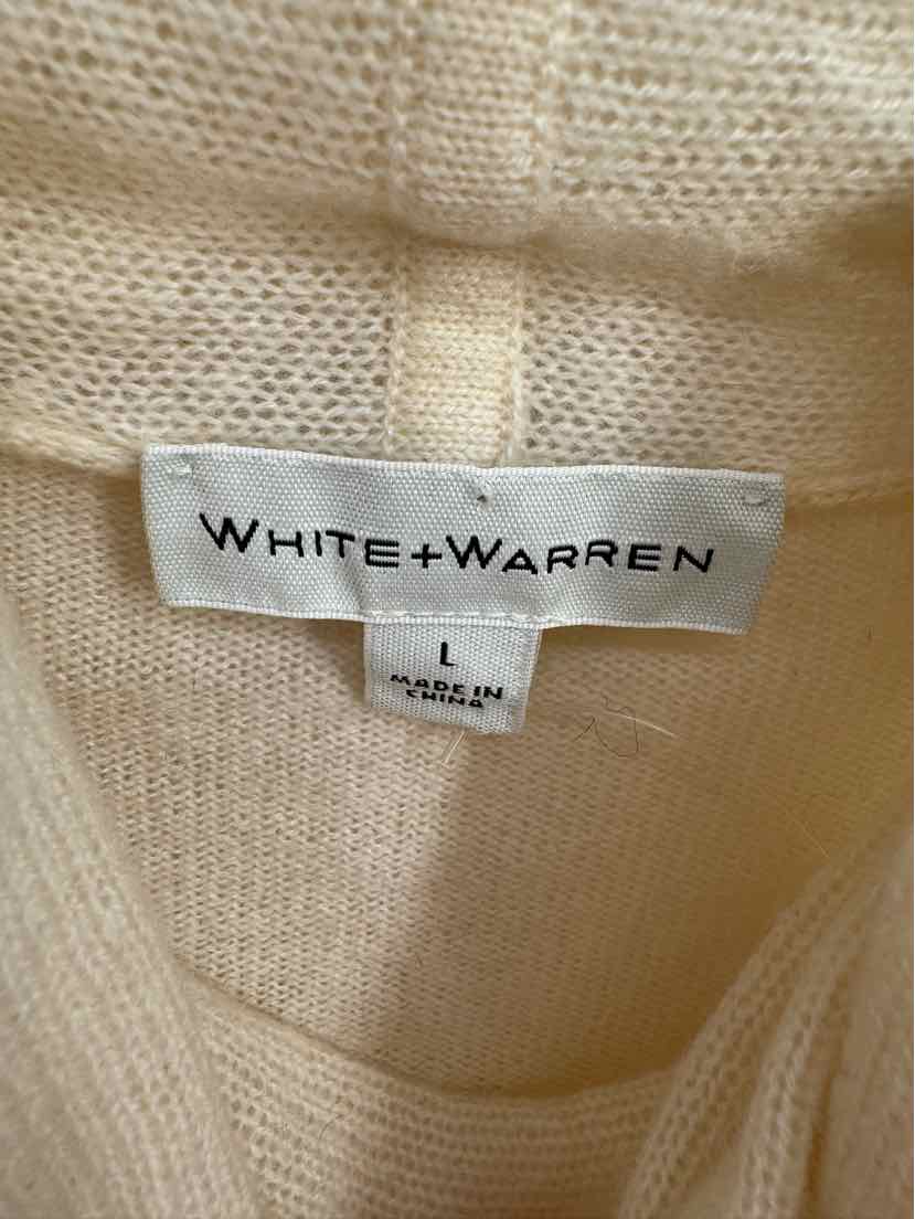 Size L WHITE + WARREN Cream Sweater