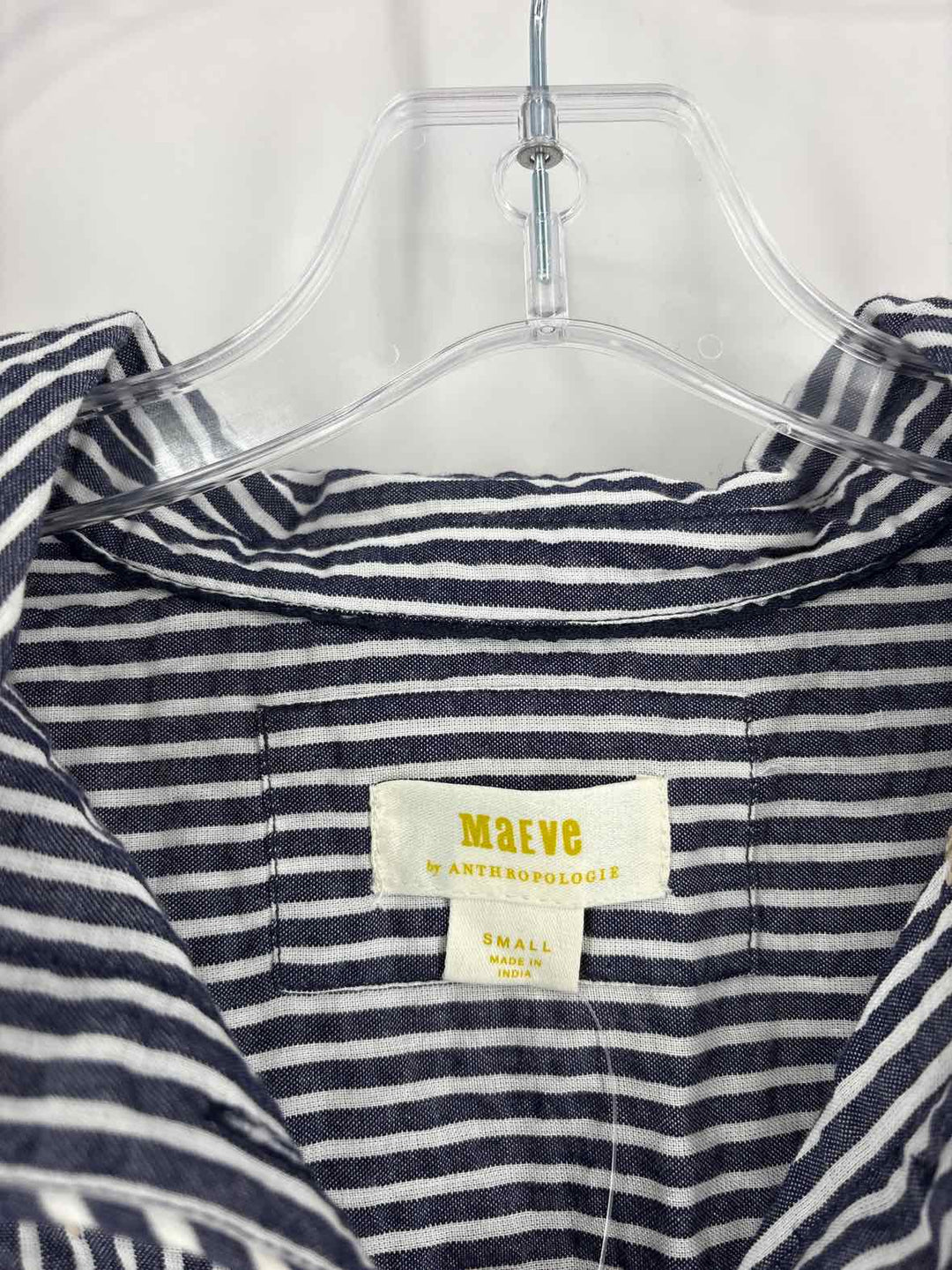 Size S MAEVE Navy Print Shirt