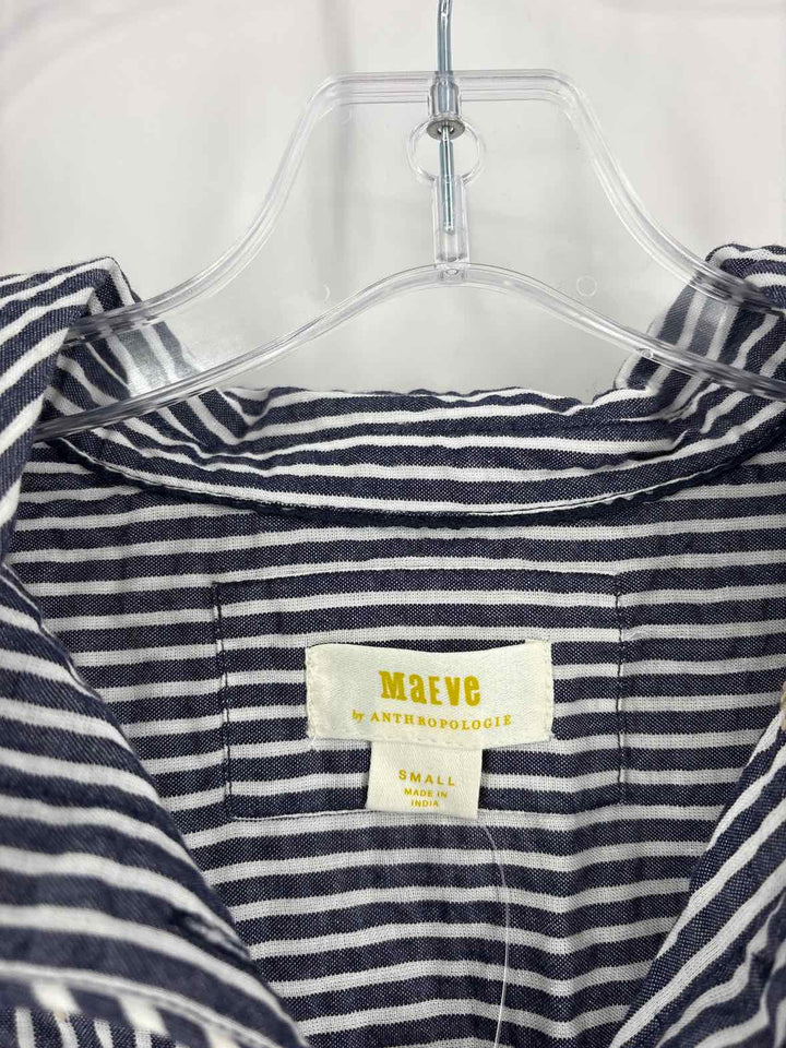 Size S MAEVE Navy Print Shirt