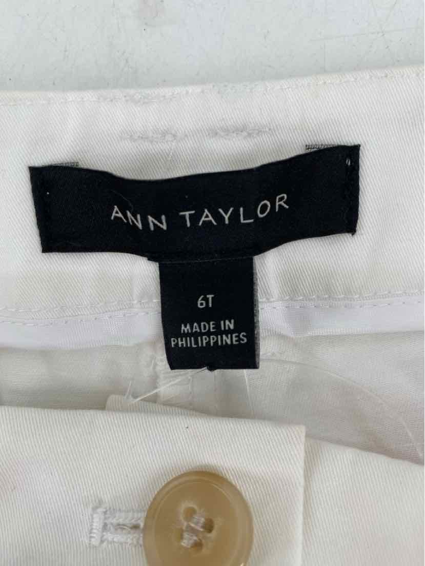 Size 6 Ann Taylor White Pants