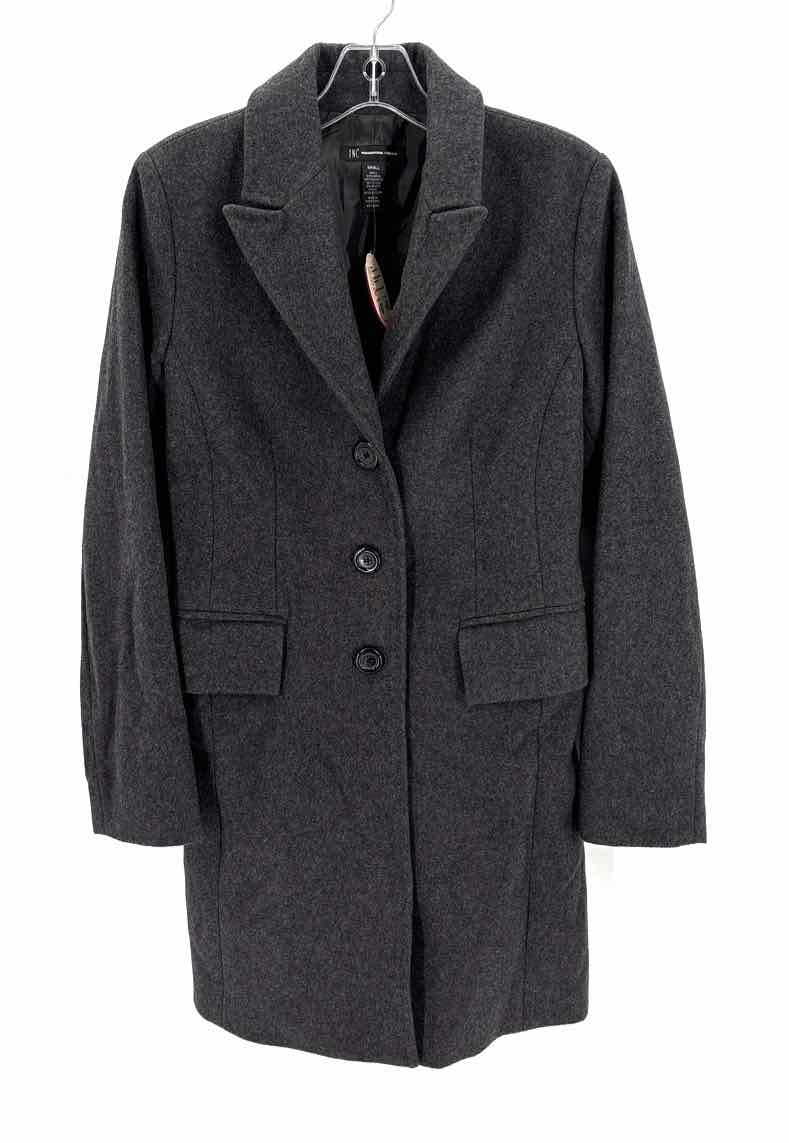 Size S INC Charcoal Wool Coat
