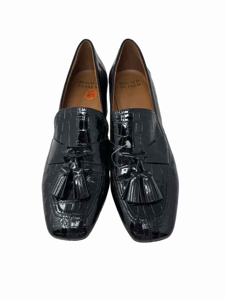 Shoe Size 8.5 DONALD PLINER Black PATENT Loafers