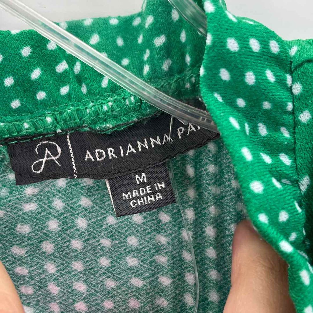 Size M Adrianna Papell Green Shirt