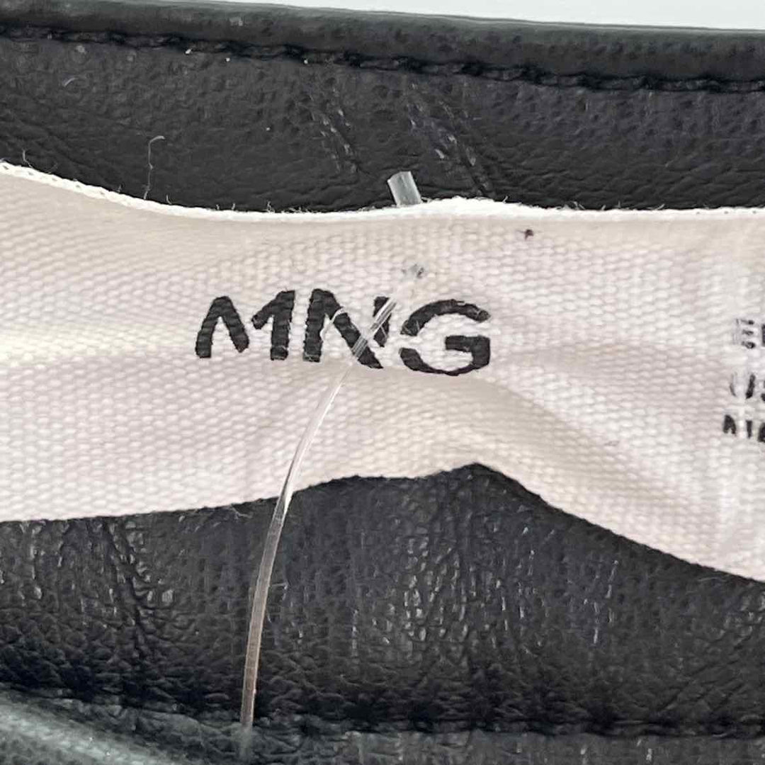 Size 16 MANGO Black Faux Leather Skirt