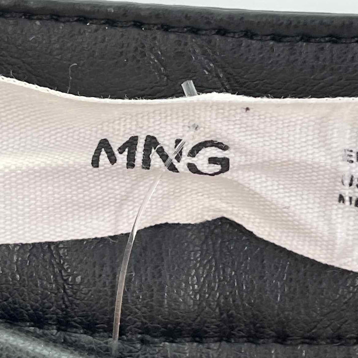 Size 16 MANGO Black Faux Leather Skirt