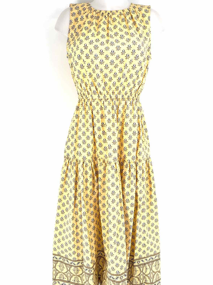 Size 2 LOFT Yellow Print Dress