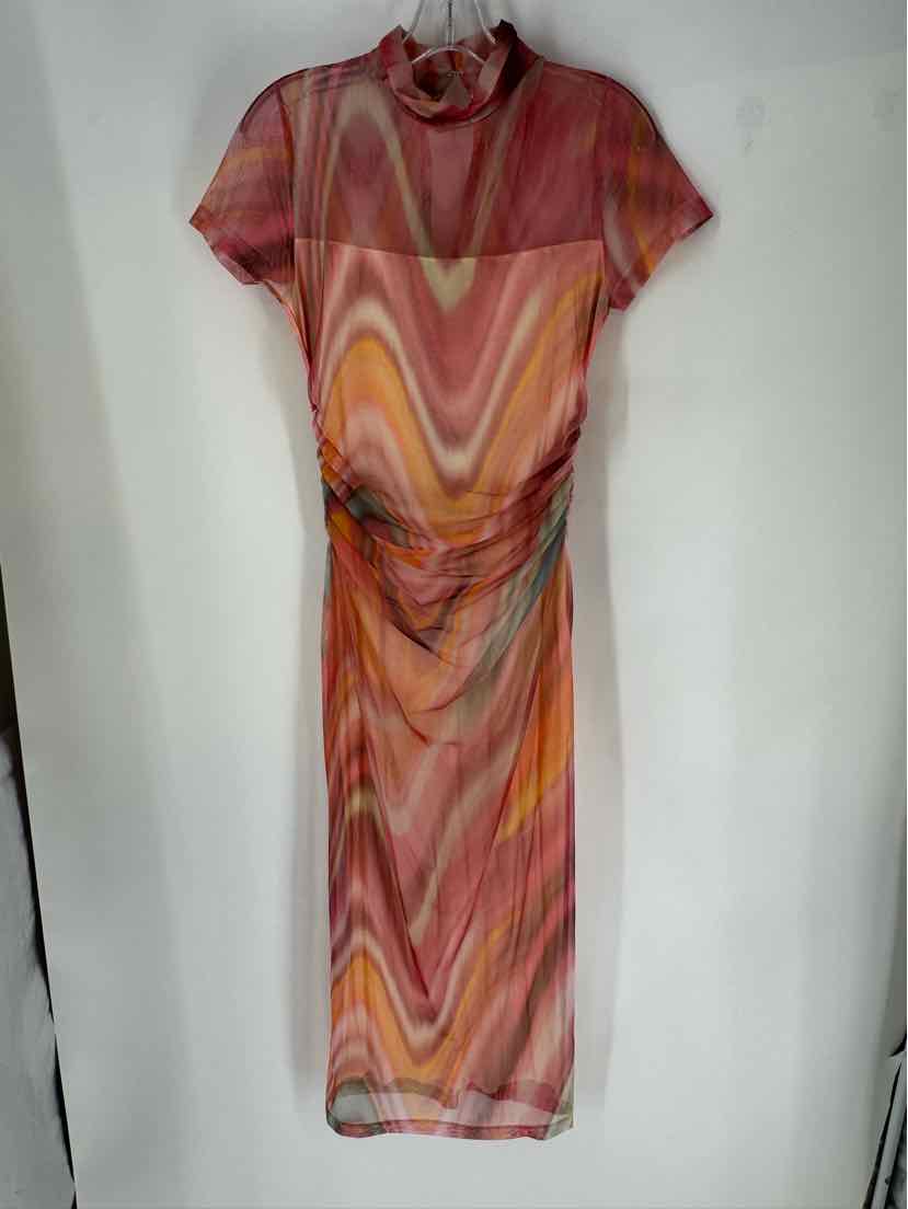 Size M AMANDA UPRICHARD Multi-Color Dress