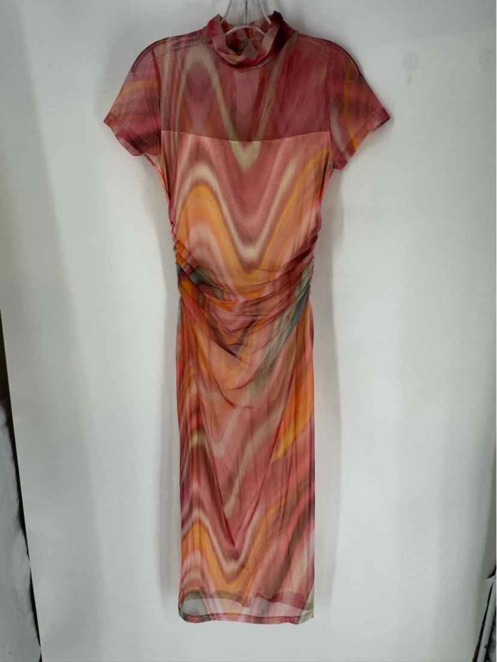 Size M AMANDA UPRICHARD Multi-Color Dress