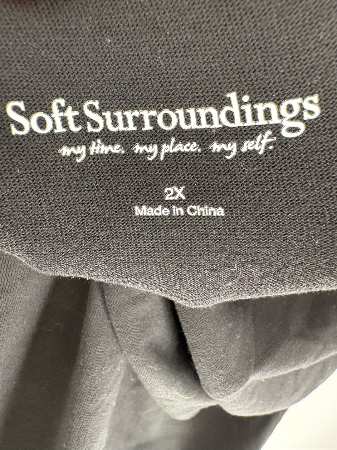 Size 2X SOFT SURROUNDINGS Black Shirt