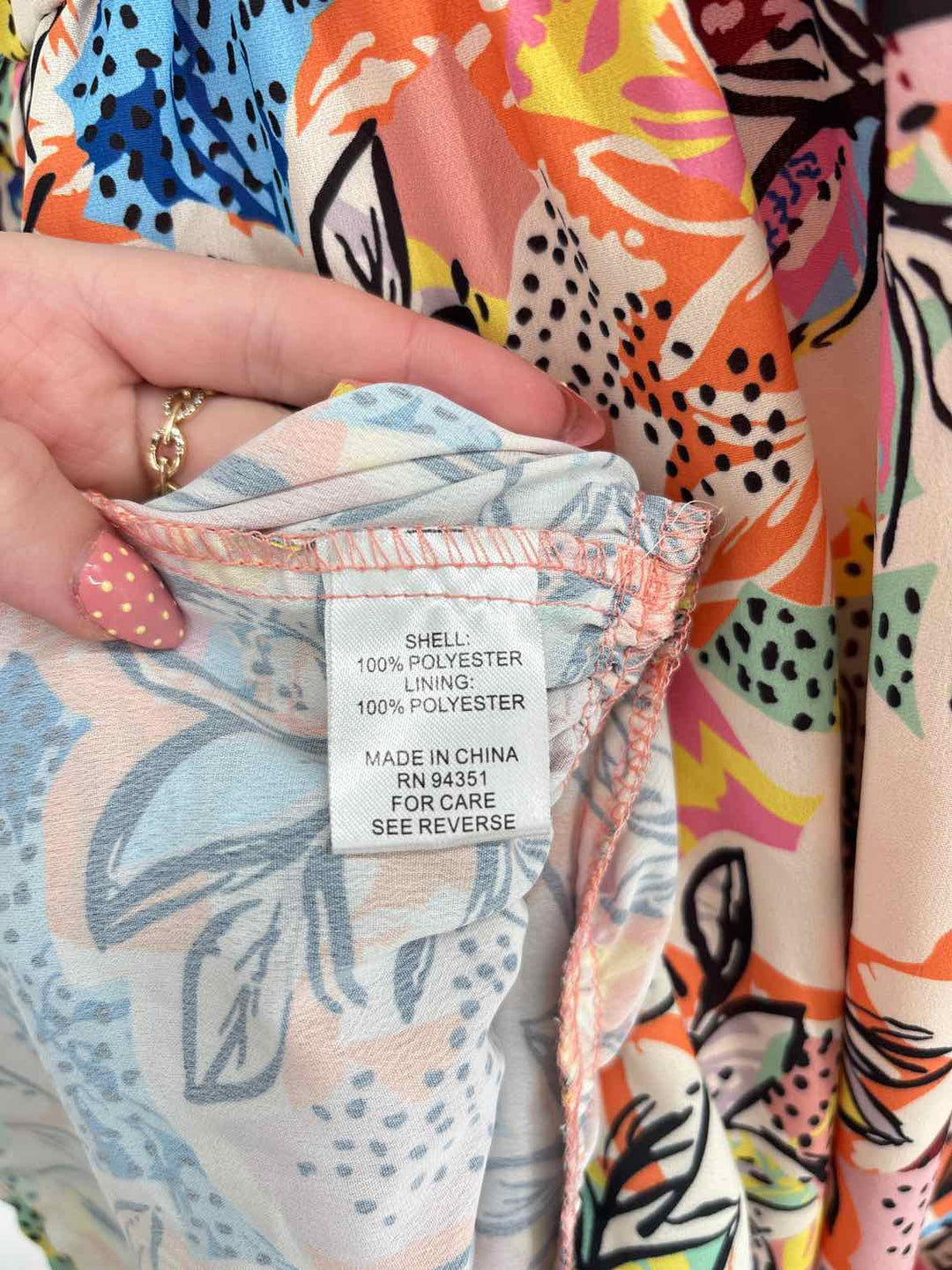 Size L JADE Multi-Color Dress