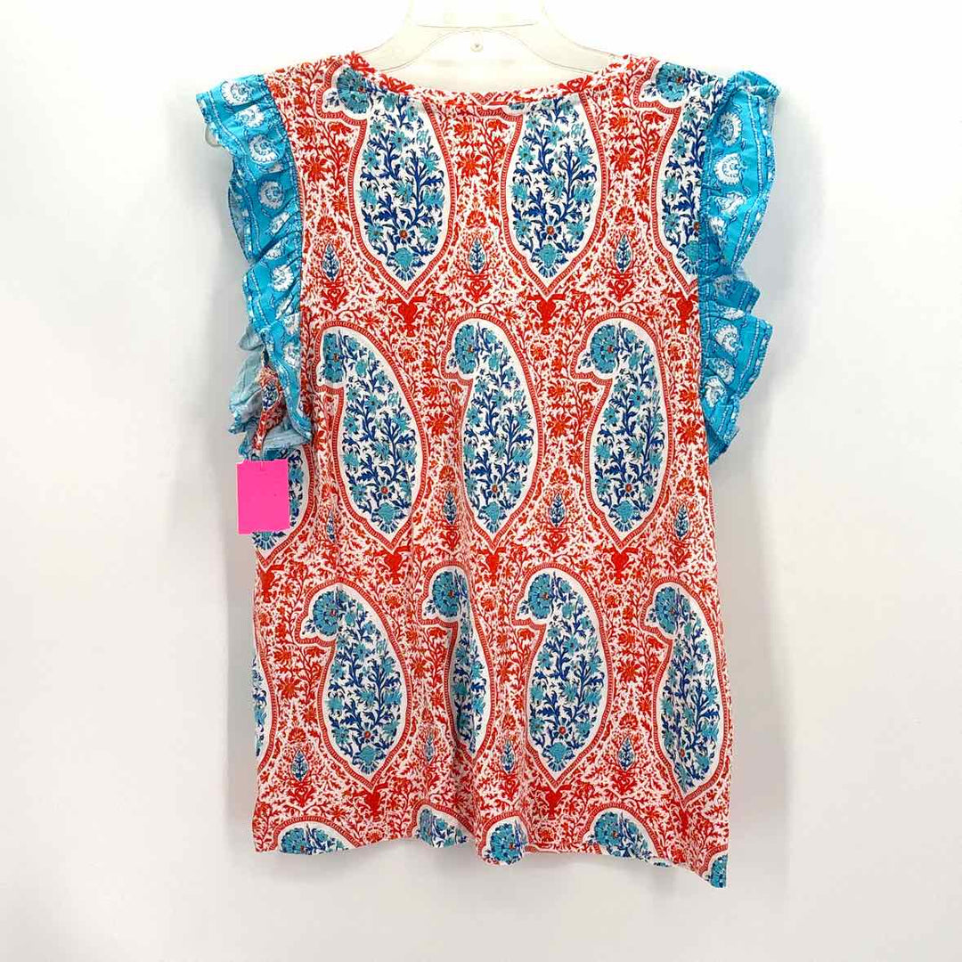 Size L CROWN & IVY Orange Shirt