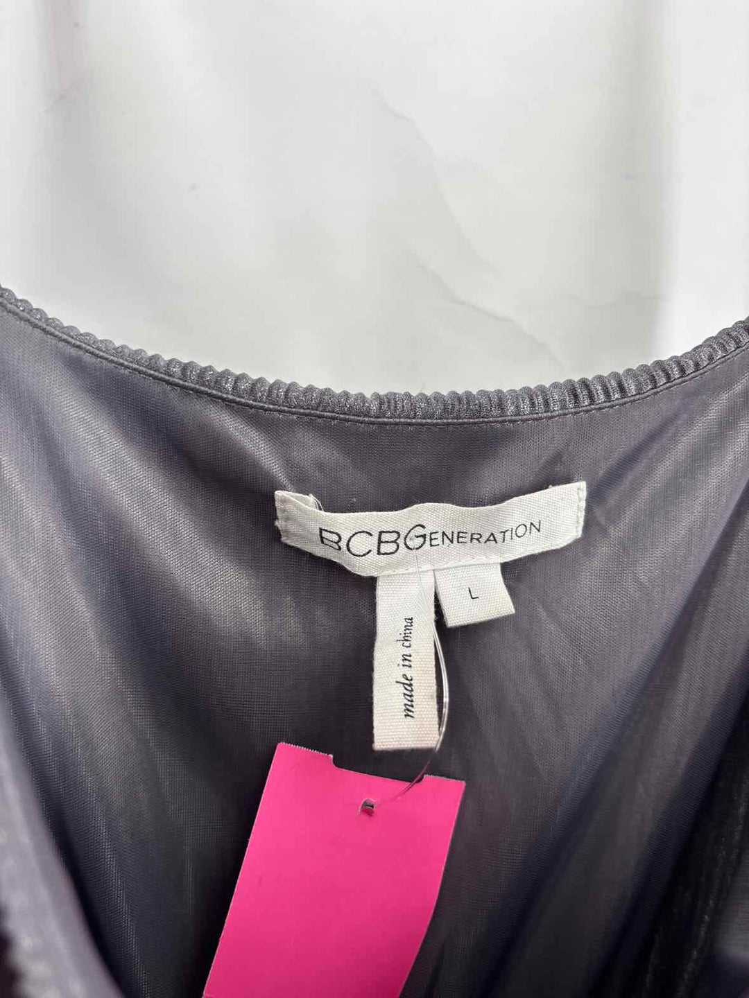 Size L BCBG Gray Dress