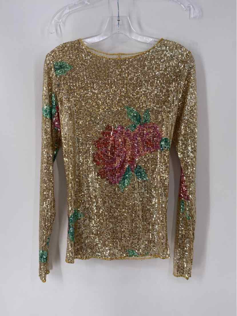 Size S FREE PEOPLE Gold Shirt