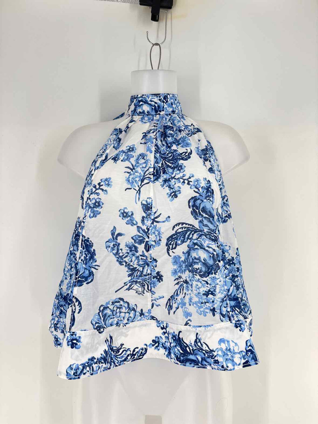 Size M CINQ DE SEPT Blue Print Shirt