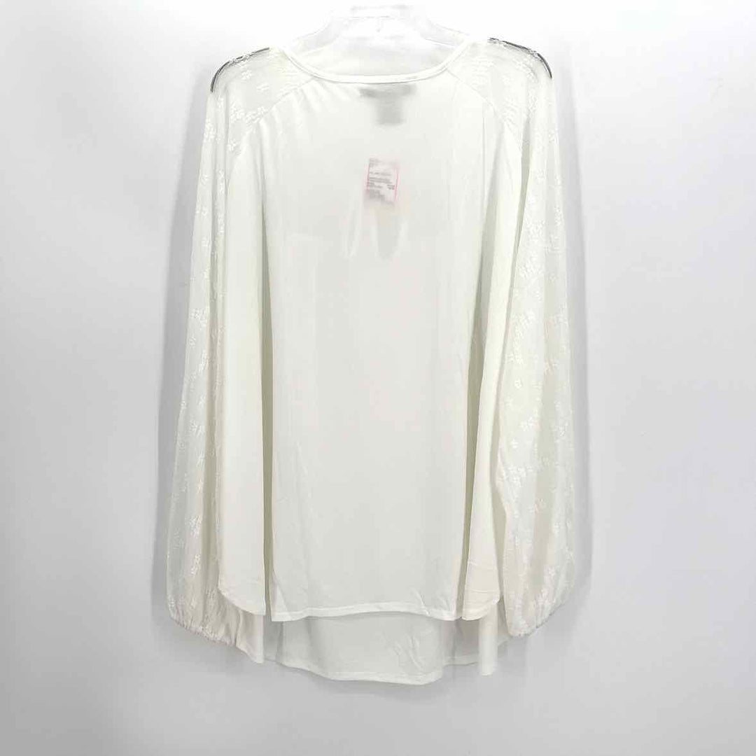 Size 4X Ivory Lace Shirt