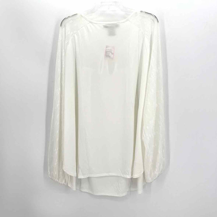 Size 4X Ivory Lace Shirt