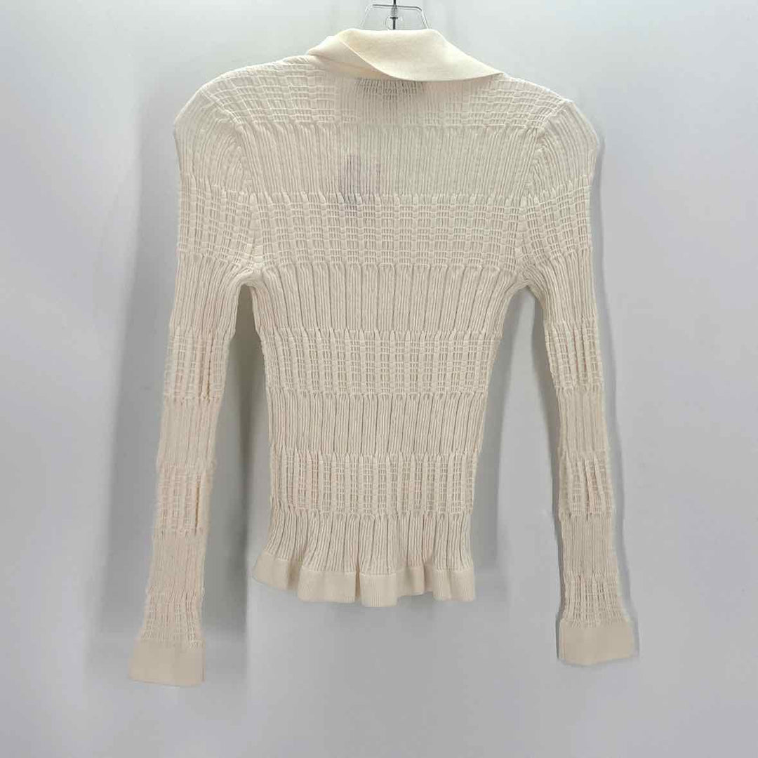 Size S Ann Taylor Ivory Cotton Shirt