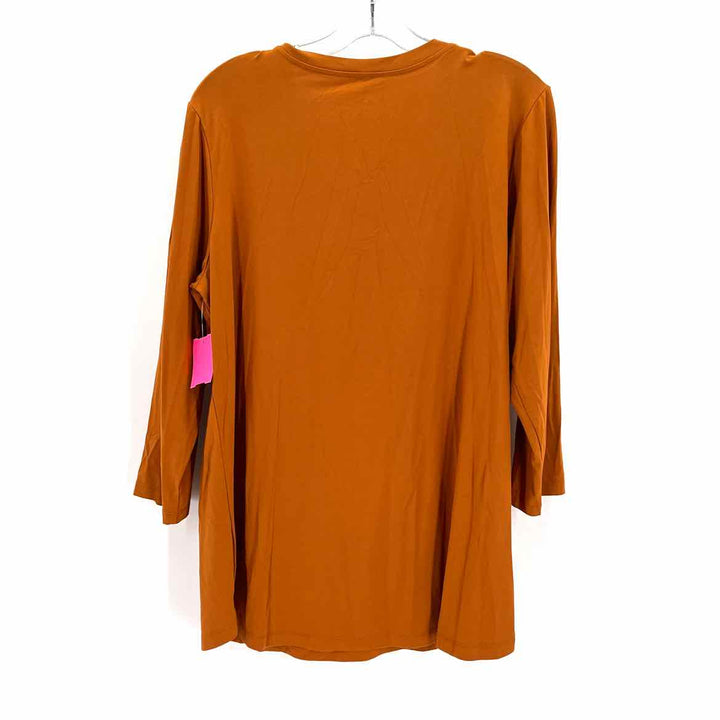 Size L SUSAN GRAVER Camel Knit Shirt