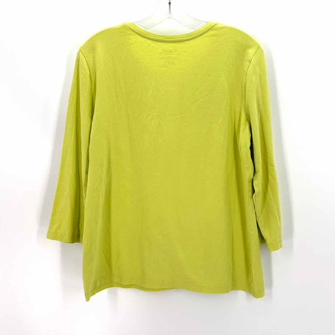 Size L Chico's Lime Green Shirt