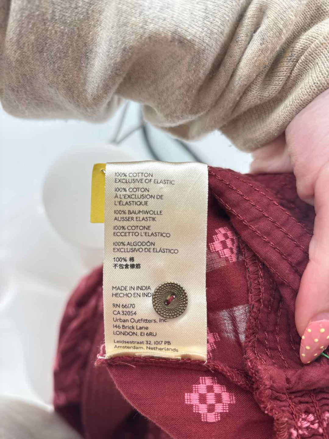 Size M Anthropologie Burgundy Shirt