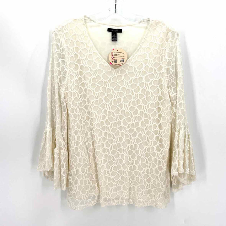Size L ALFANI Ivory Shirt
