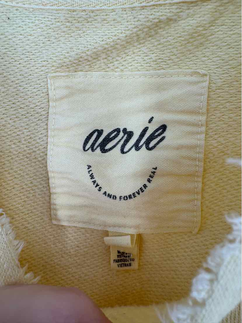 Size XL AERIE Yellow Lace Sweater