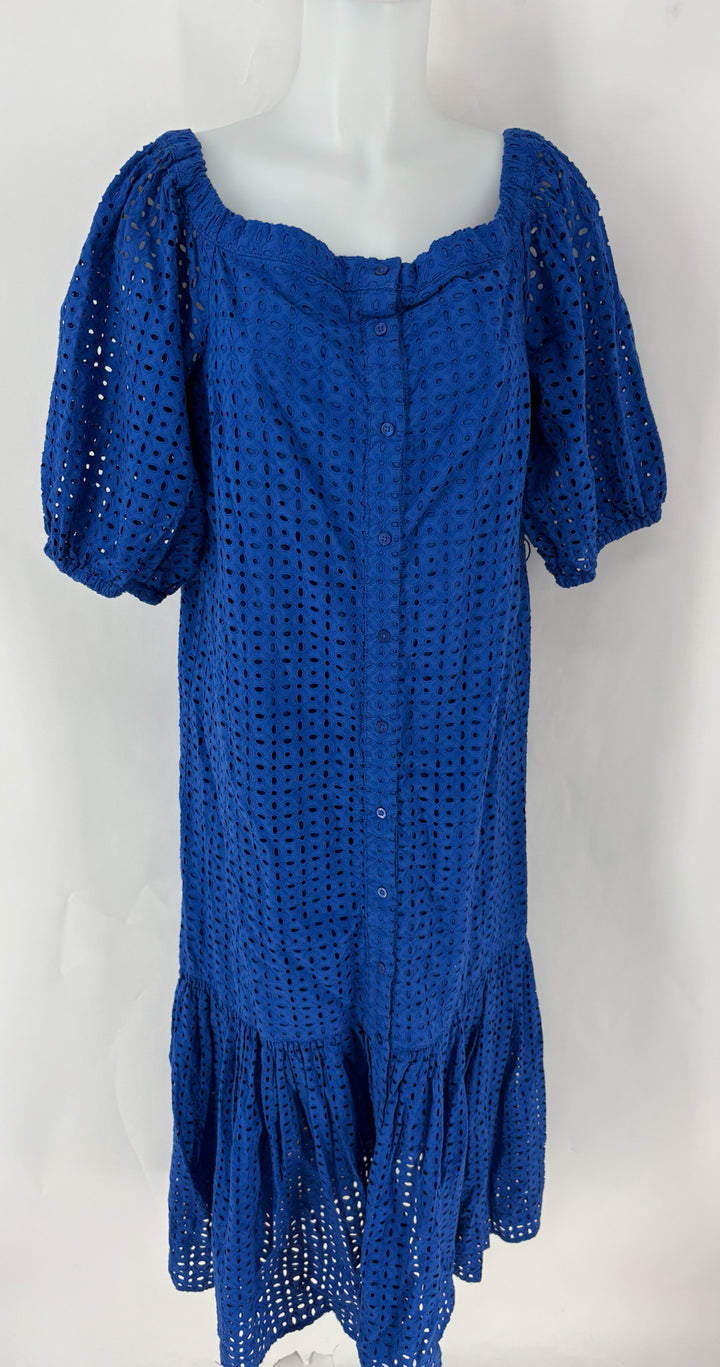 Size 10 RALPH LAUREN Blue Print Dress
