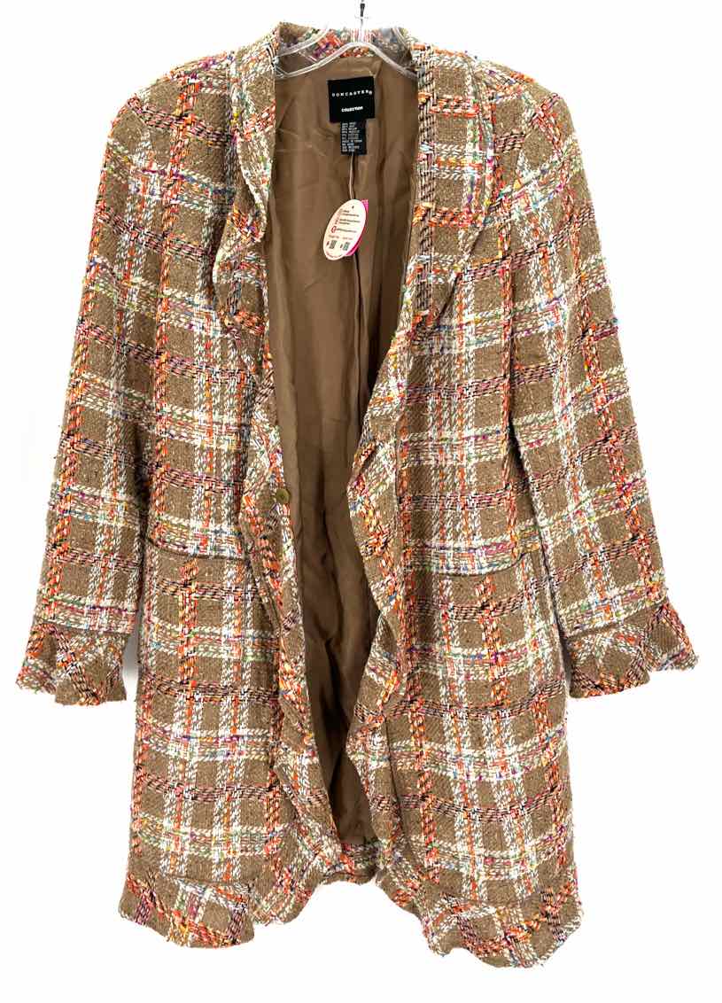 Size 10 DONCASTER Taupe Wool Silk Coat