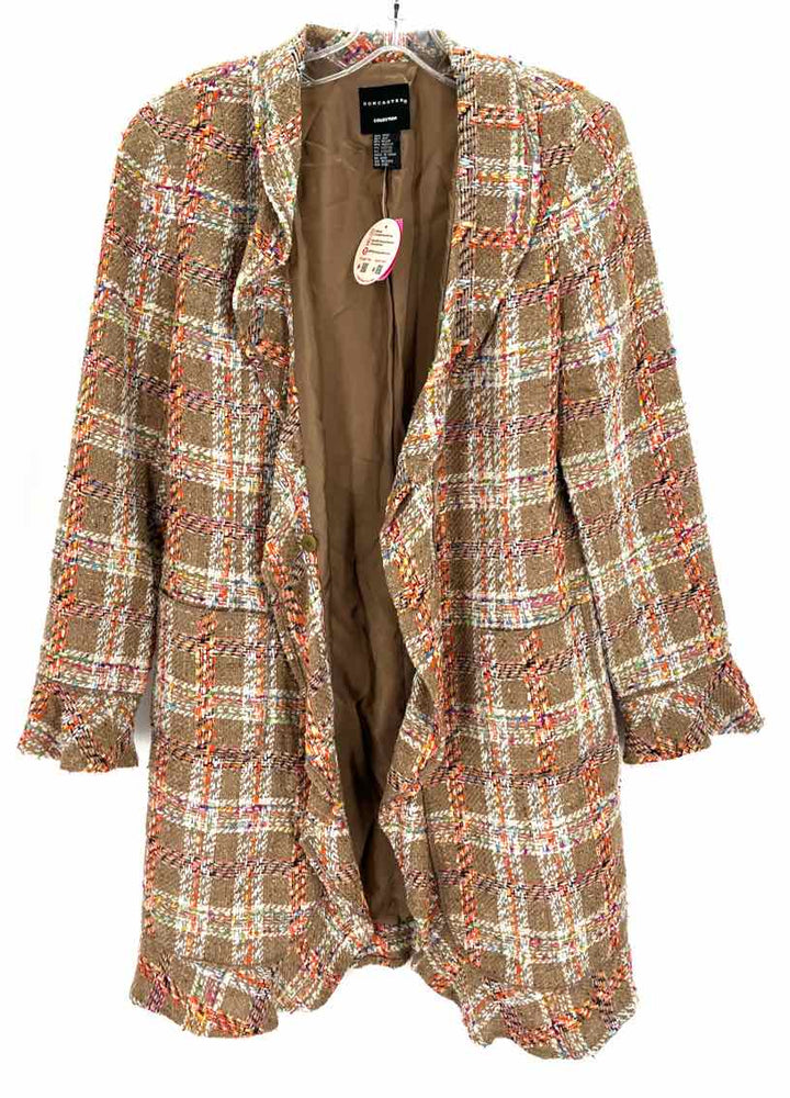Size 10 DONCASTER Taupe Wool Silk Coat