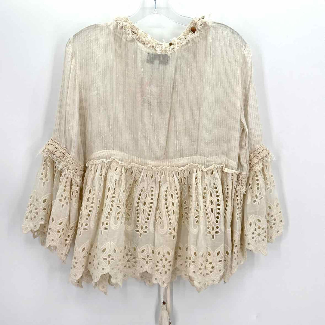 Size M/L Cream Crochet Shirt