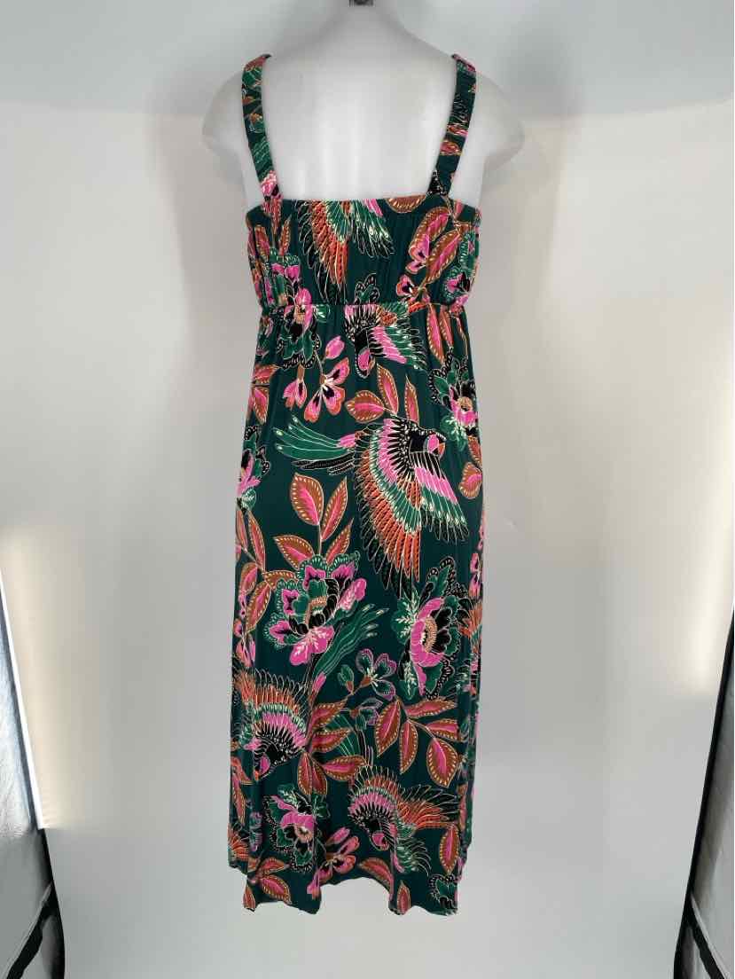 Size M SOMA Green Print Dress