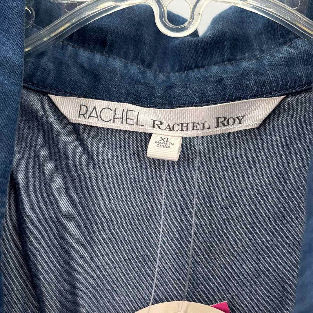 Size XL RACHEL ROY Blue Chambray Shirt