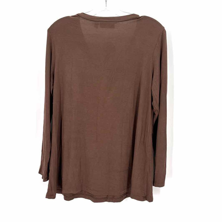 Size M SUSAN GRAVER Brown Knit Shirt
