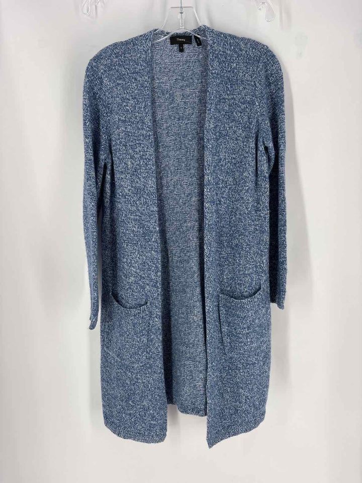 Size M THEORY Blue Sweater