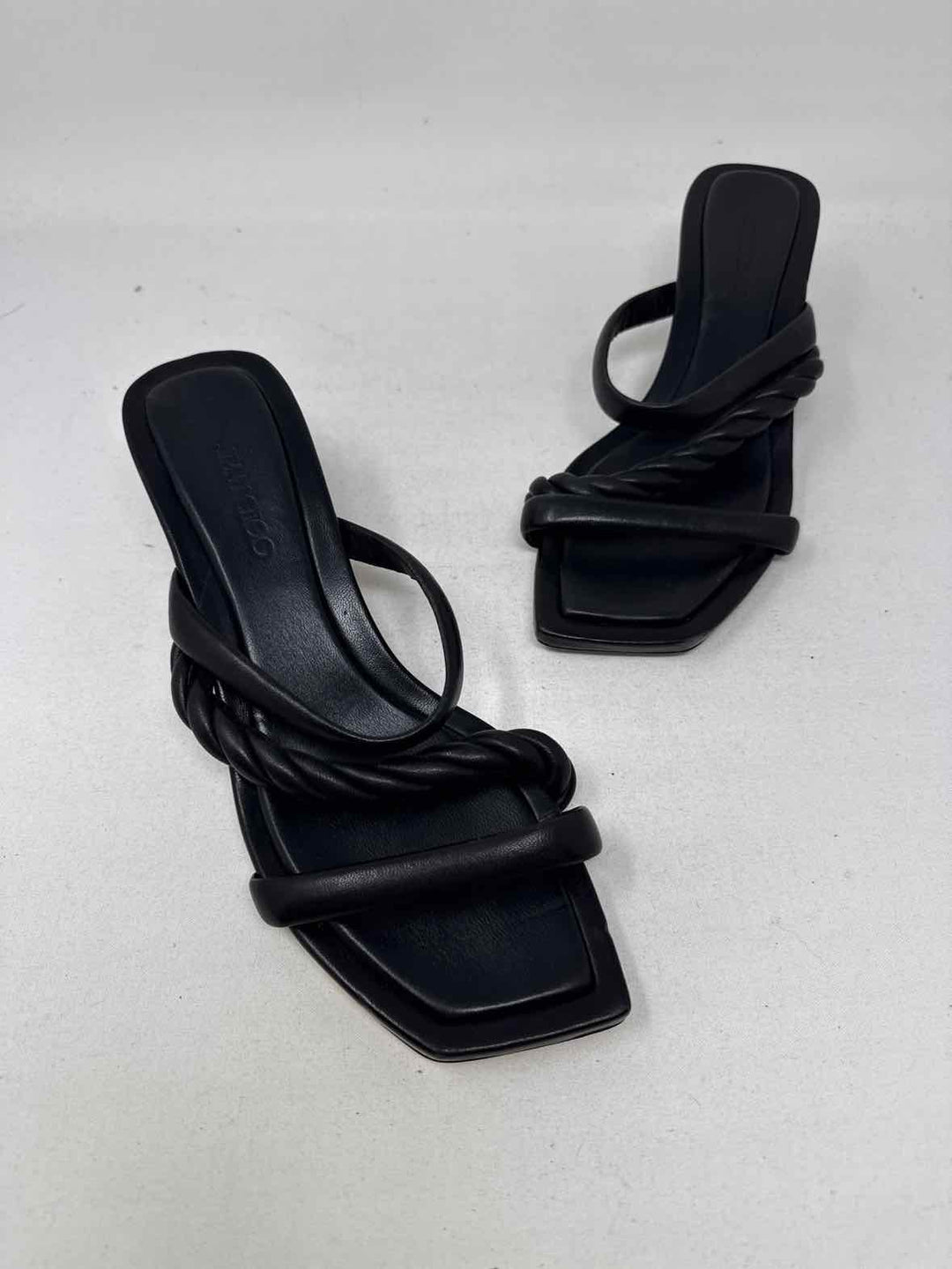 Shoe Size 40 JIMMY CHOO Black Leather Luxury - Sandals