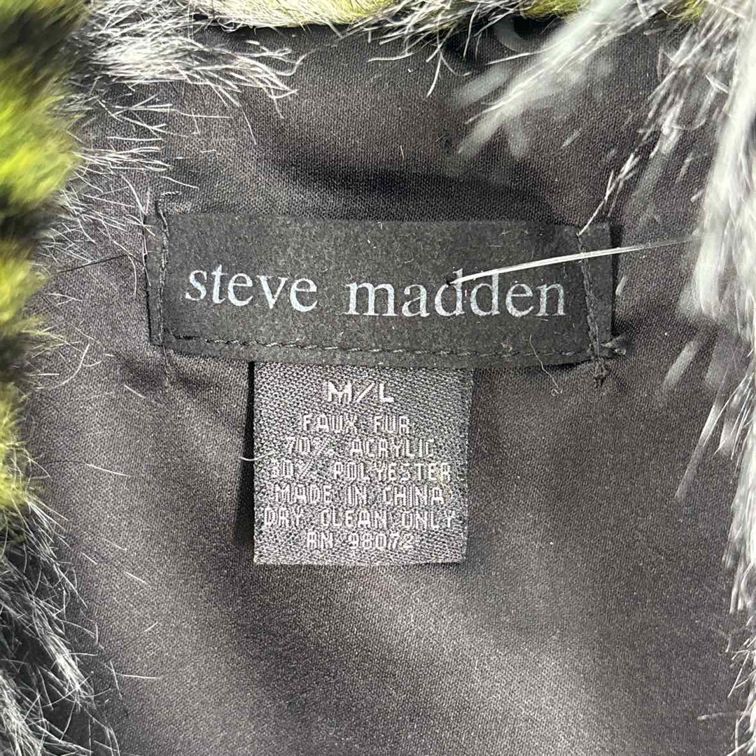 Size M/L Steve Madden Olive Faux Fur Vest