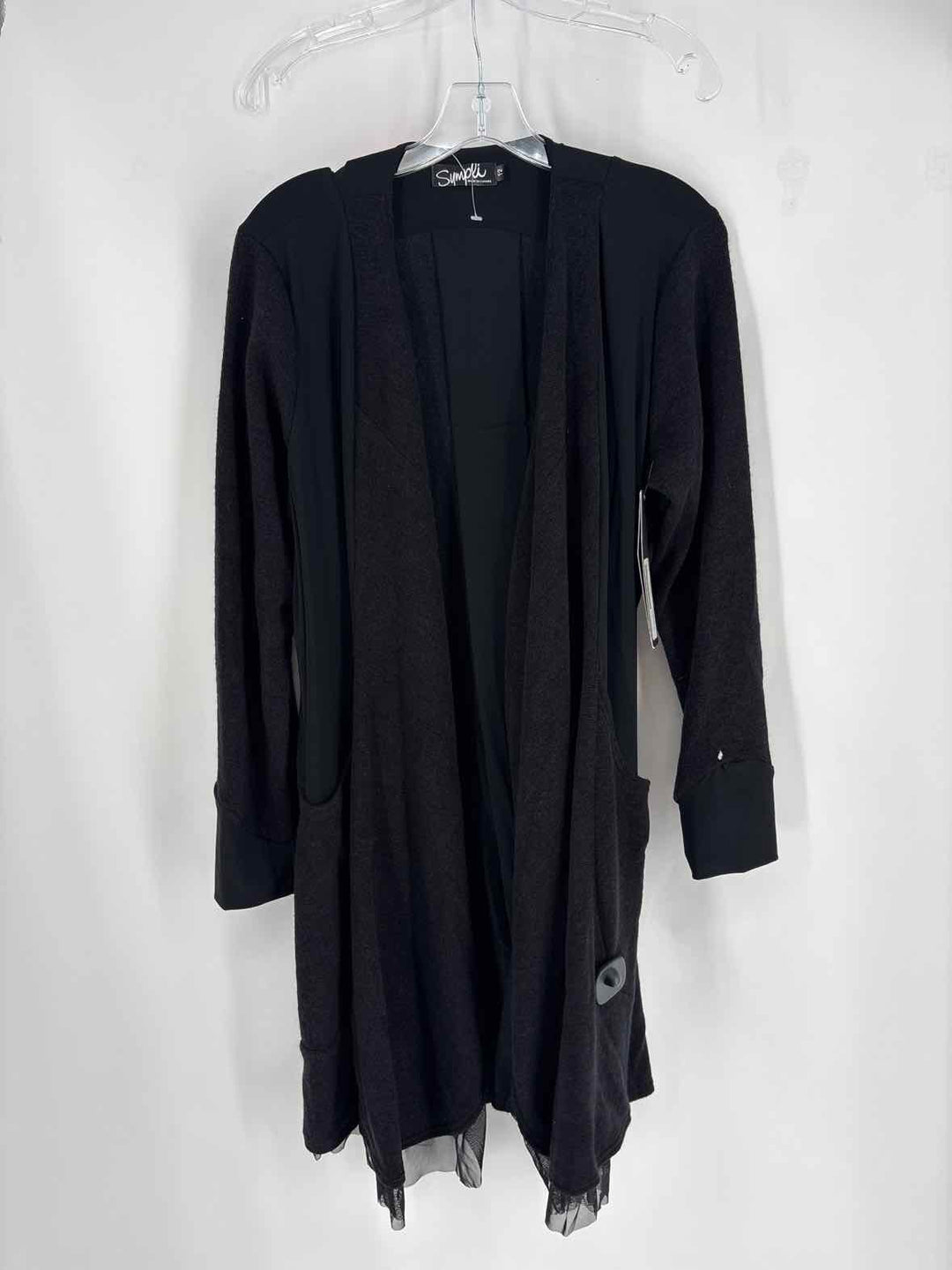 Size L SYMPLI Black Cardigan